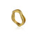 “High profile” double layer serpentine ring in 18K yellow gold