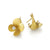 Freesia earrings, flower, petal shaped, 18K gold, diamonds, classic look, elegant, hand made, by Ayesha Mayadas