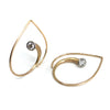 Inverted Vortex Earrings in  18K rose Gold with Diamonds or Moissanite made by Ayesha Mayadas