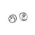 Coil style stud earrings in 18K yellow gold with diamonds by Ayesha Mayadas, swirl