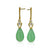 Driftwood Earrings in 18K gold with green chrysoprase and diamonds