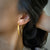 Classic, hand forged hoop earrings, 18k yellow gold, hinged backs, by Ayesha Mayadas