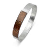 Rugged men&#39;s cuff in sterling silver and hammered copper by Ayesha Mayadas