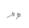 Sweet Sterling silver ear studs, 0.25 ct tw H SI lab diamonds, back view, 6.5 mm diameter by Ayesha Mayadas