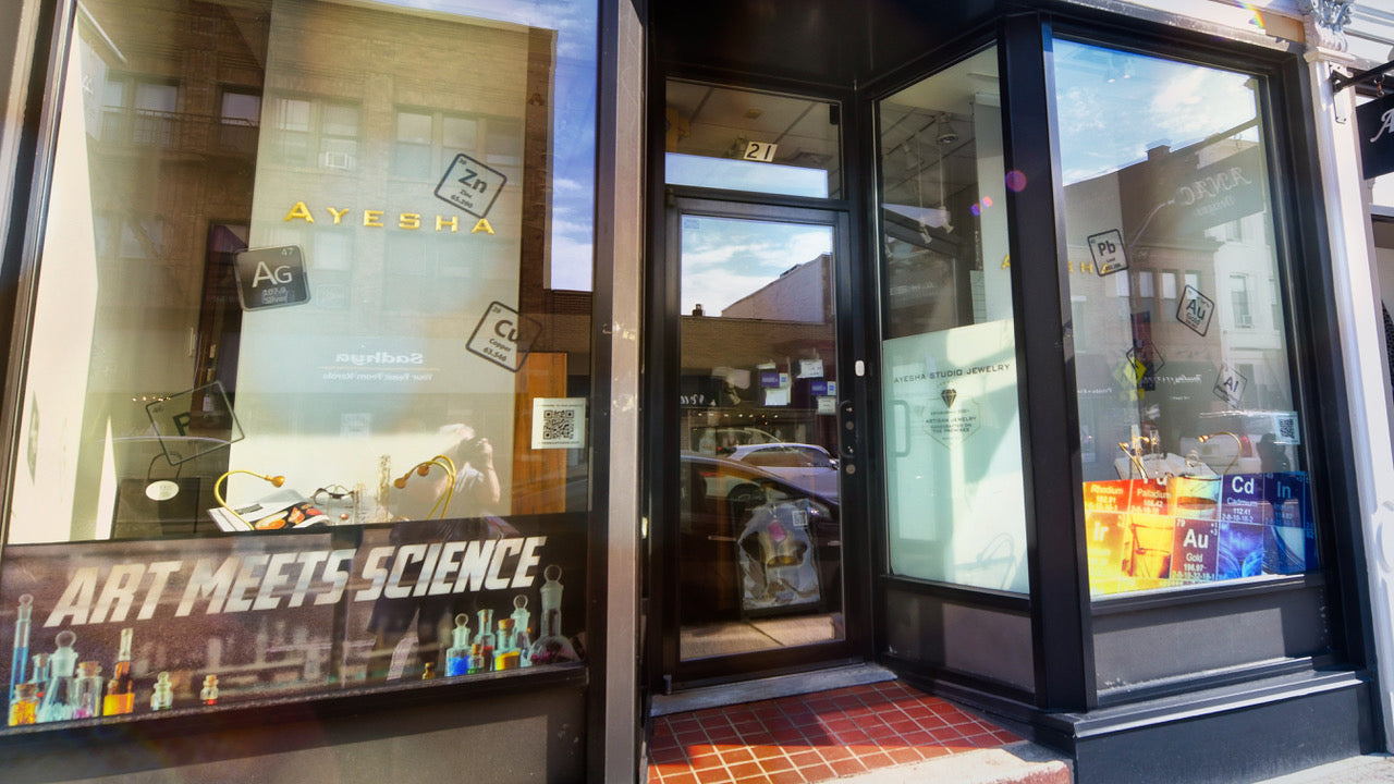 Window display at Ayesha Studio