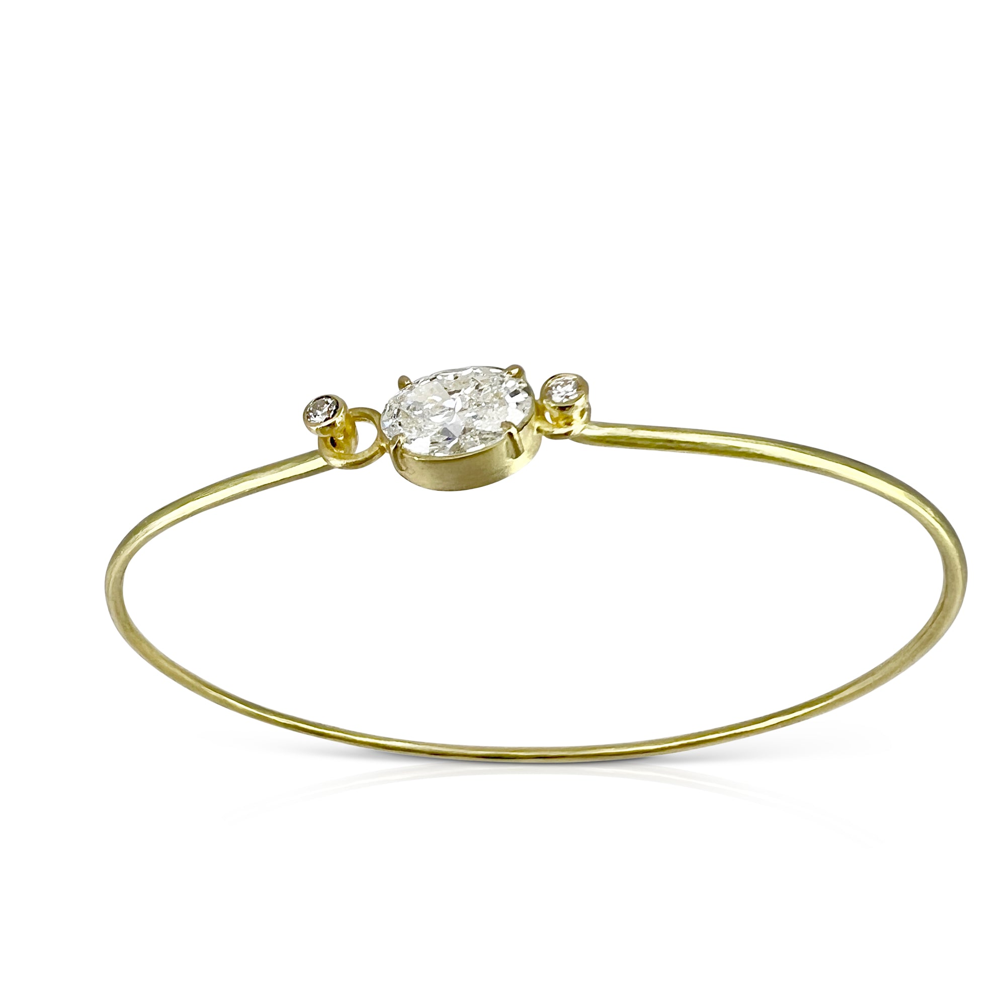 Lab created diamond bracelet in 18K Yellow Gold