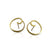 Spiral stud earrings in 18K yellow gold made by Ayesha Mayadas
