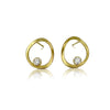 Petite V hoops 18K yellow gold and lab created diamonds by Ayesha Mayadas