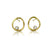 Petite V hoops 18K yellow gold and lab created diamonds by Ayesha Mayadas