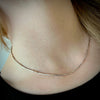 Liquid necklace in two-tones platinum and 18K yellow gold