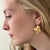 Freesia earrings in 18K gold with lab diamonds on ear wires