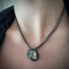 Necklace with shimmering prasiolite in sterling silver