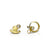 Asymmetric studs in 18K gold (small) with diamonds