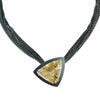 Necklace with faceted rutilated quartz with striking rutiles and a multi strand chain