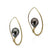 Inverted Drop Earrings in 18K Gold with Black Tahitian Pearls
