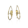 Seafoam Earrings in 18K gold with Diamond Briolettes