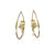 Seafoam Earrings in 18K gold with Diamond Briolettes