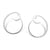 Simple spiral earrings in sterling silver