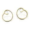 Simple spiral earrings in sterling silver with Vermeil finish