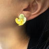 Freesia earrings in 18K gold with diamonds