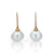 Dew drop earrings in 18K rose gold with freshwater pearls