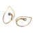 Inverted Vortex Earrings in  Gold with Diamonds or Moissanite