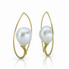 Inverted Drop Earrings in 18K Gold with Fresh Water Pearls (2)