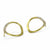 V forged hoop earrings in 18K gold and pave-set diamonds