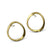 V forged hoops in sterling silver with 18K gold Vermeil finish by Ayesha Mayadas 