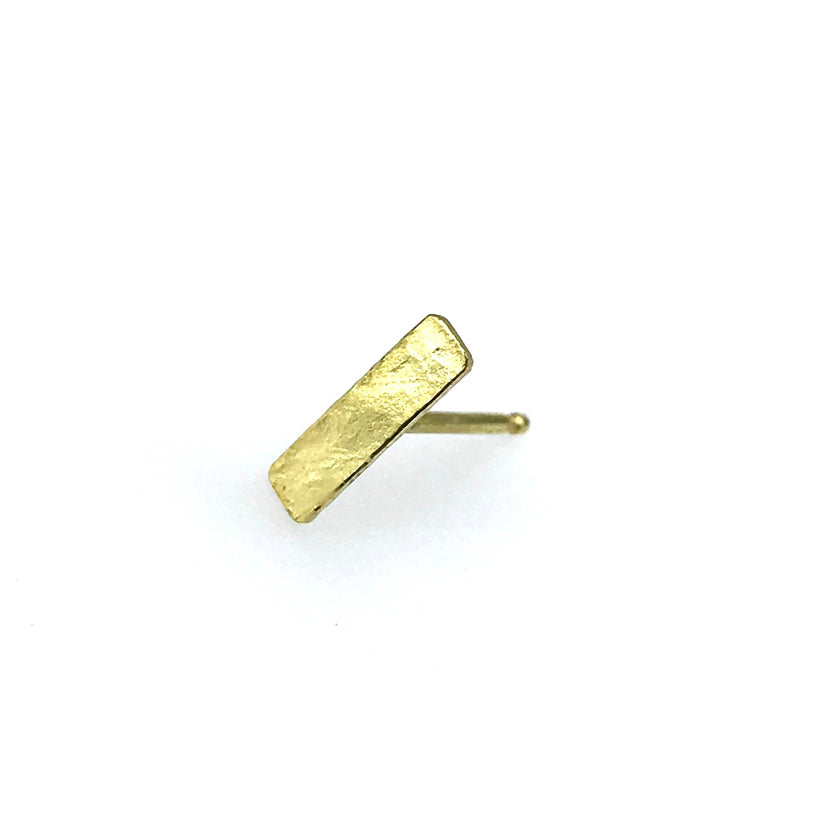 Mix-and-Match Wafer stud earrings in 18K yellow gold post and back in 18K yellow gold by Ayesha Mayadas
