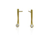 Driftwood Earrings in 18K gold with Golden pearls and diamonds