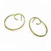 Simple spiral earrings in 18K yellow gold