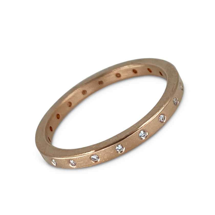 Twinkle Band with diamonds in 18K Gold
