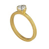 Branch Textured Single Stone ring setting with a modified bezel enter mounting in 18K Yellow Gold by Ayesha Mayadas