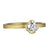 Textured Single Stone Band in 18K Yellow Gold with center diamond