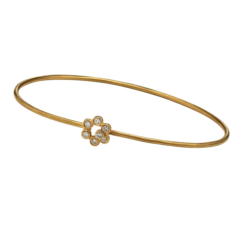 Wreath Bracelet in 18K Gold with diamonds