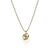 Coil button pendant with diamond in 18K gold or platinum