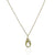 Delicate tear drop pendant in gold with round diamonds