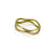 Double layer serpentine ring in 18K yellow gold