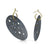 Large oval Firefly earrings with J hook in sterling, 18KY gold, and diamond