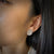 Leaf shaped earrings with diamonds in platinum by Ayesha Mayadas