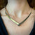 Double layer neck collar in sterling silver and 18K bi-metal by Reiko Ishiyama