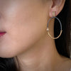 Black and gold hoops on model made by Roger Rimel