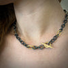 Rugged silver and 18K yellow gold chain
