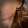 Medium Iris Earring in 18K Gold and Diamonds