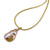 Iridescent fresh water pearl with 18K yellow bail and hand woven chain