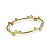 Leaf bangle in 18K Gold with marquis diamonds