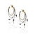 2 tone hoop earrings bursting outward with black beads 14K gold filled by Meghan Patrice Riley