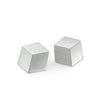 Three dimensional, cube earrings in sterling silver by Michele Mercaldo