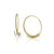 Vortex oval Hoop Earrings in 18K yellow gold or platinum and lab diamonds made by Ayesha Mayadas